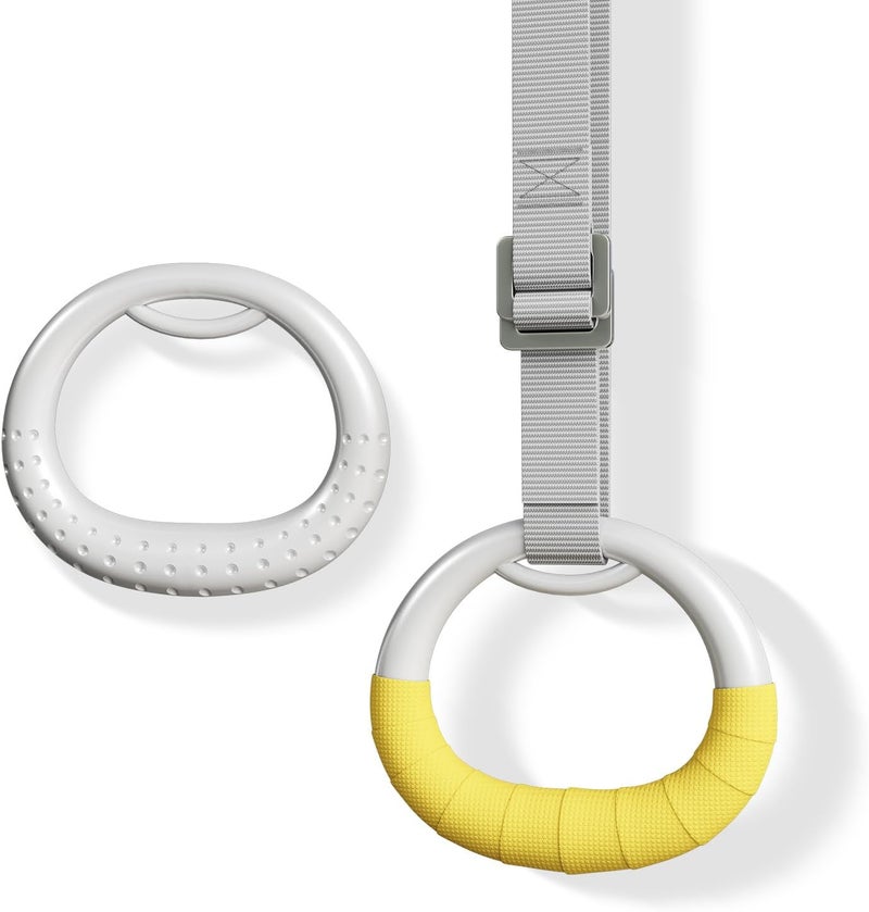 DONIUZ Gymnastic Rings, Both for Adults and Kids, Adjustable Strap Strength Home Exercise Gym Rings for Strength/Physical Training, Indoor Gym Anti -Slip Surface Design Rings - Image 1
